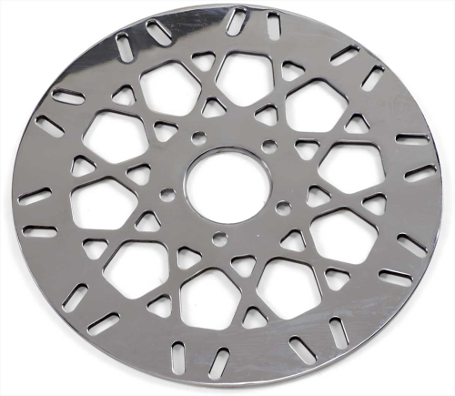 Drag Specialties - Drag Specialties Polished Stainless Steel Mesh Brake Rotor - MS-RR-09-NW
