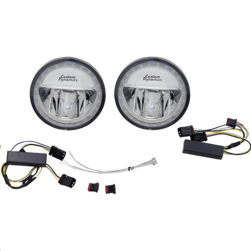 Custom Dynamics - Custom Dynamics 4.5in. TruBeam LED Passing Lamps - Chrome - CDTB-45-AW-1C