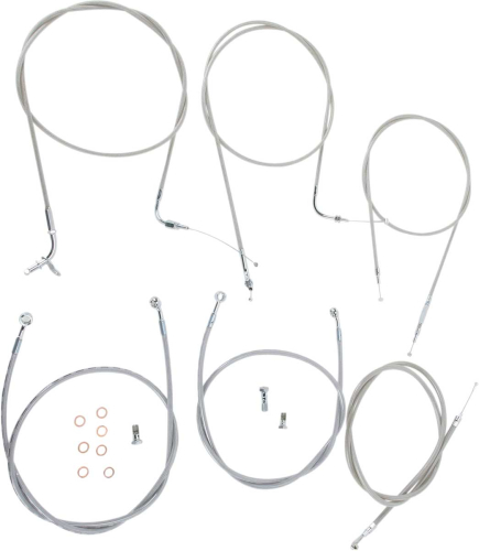 Baron Custom Accessories - Baron Custom Accessories Stainless Cable and Line Kit (+18in.) - BA-8042KT-18