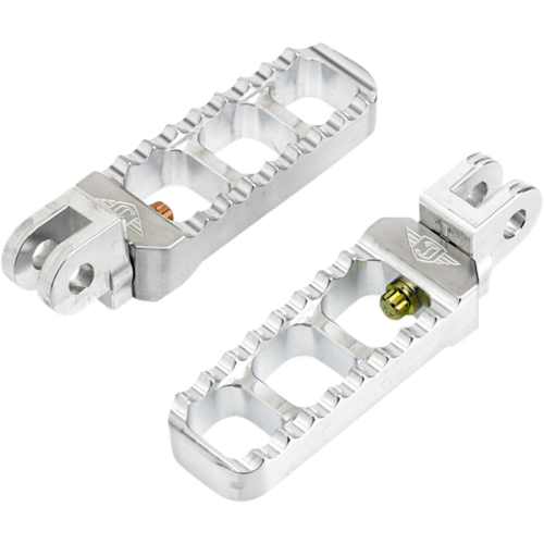 Joker Machine - Joker Machine Adjustable Narrow Serrated Footpegs - Raw Aluminum - 08614