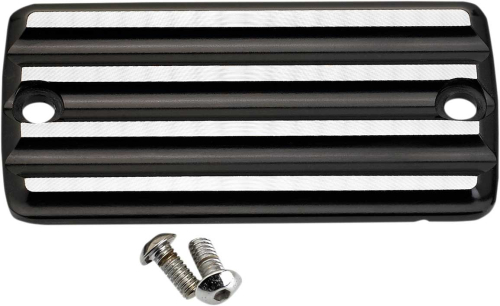 Joker Machine - Joker Machine Front Master Cylinder Cover - Finned - Black Anodized/Silver - 921115-2