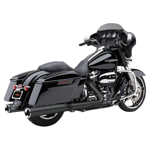 Cobra - Cobra PowrFlo 4-1/2in. Slip-On Mufflers - Black - 6215RB