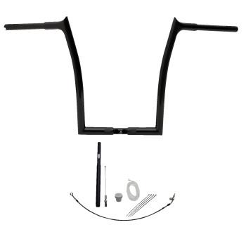 Fat Baggers, Inc. - Fat Baggers, Inc. 1-1/4in. EZ Install Pointed Top Handlebar Kit - Black - 919916-B