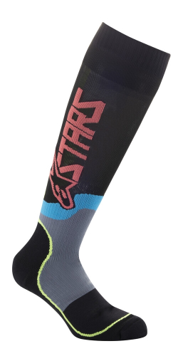 Alpinestars - Alpinestars MX Plus-2 Socks - 4701920-1534-S - Black/Yellow Fluo/ Coral - Small
