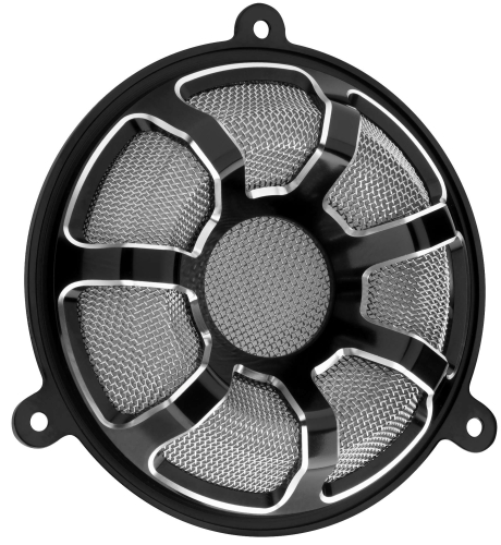 Arlen Ness - Arlen Ness Front Speaker Grilles - Beveled - Black - 03916