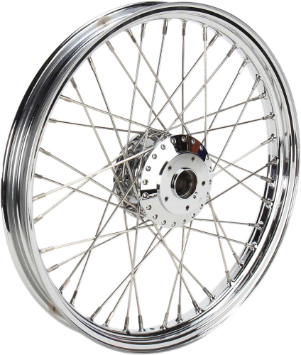Drag Specialties - Drag Specialties Laced 40 Spoke Front Wheel - 21x2.15 (Single/Dual Disc) - 04224-166S