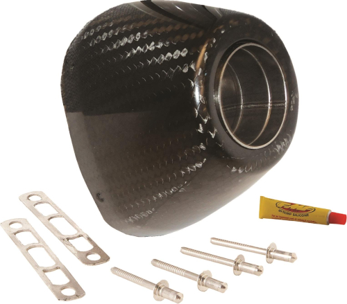 FMF Racing - FMF Racing End Cap Kit for Factory 4.1 Dual CRF - Carbon - Pair - 040685