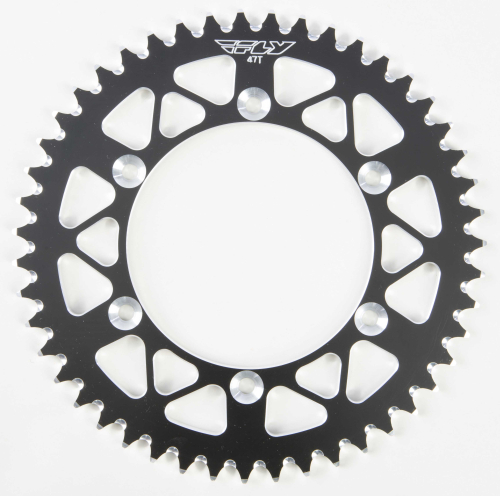 Fly Racing - Fly Racing Aluminum Rear Sprocket - Black - 47T - 511-47 BLK