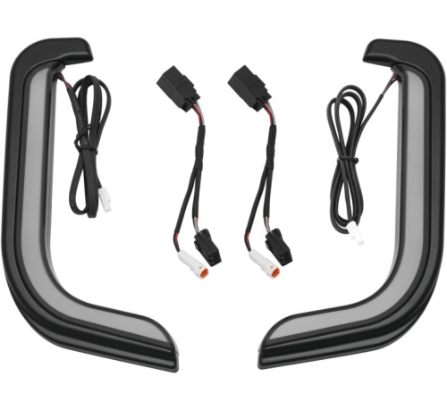 Kuryakyn - Kuryakyn Tracer Lower Fairing Accent Lights - Satin Black - 2957