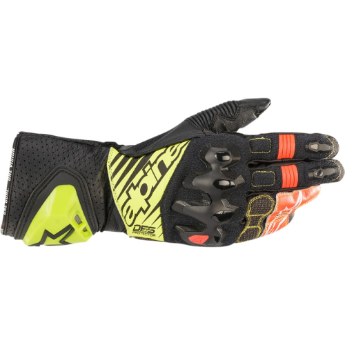 Alpinestars - Alpinestars GP Tech V2 S Gloves - 3556422-1503-2X - Black/Fluorescent Yellow/White/Red - 2XL