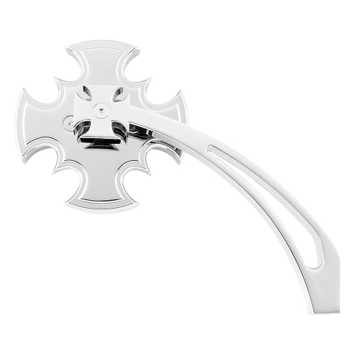 Bikers Choice - Bikers Choice 4in. Cross Stem Rotor Mirror - 3 1/2in. x 3 1/2in. OAL - 76393