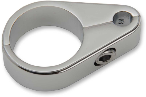 Drag Specialties - Drag Specialties Chrome Die-Cast Cable Guide - Single Throttle Cable Clamp 1in. - 11-0051-SC1