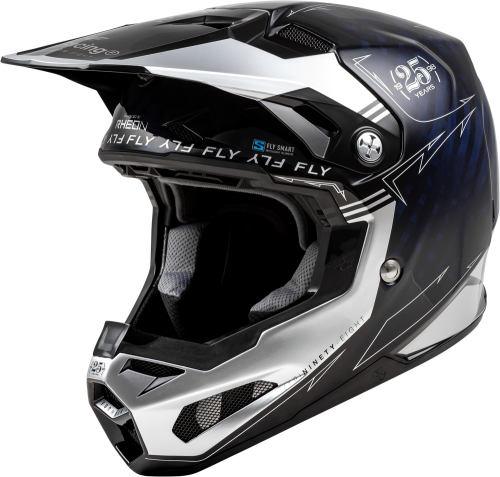 Fly Racing - Fly Racing Formula S Carbon Legacy Helmet - 73-4448M - Blue Carbon/Silver - Medium