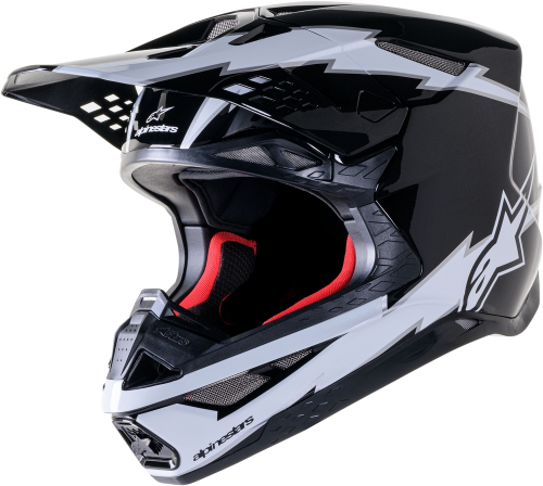Alpinestars - Alpinestars Supertech S-M10 Ampress Helmet - 8300823-1211-XS - Black/White Matte - X-Small