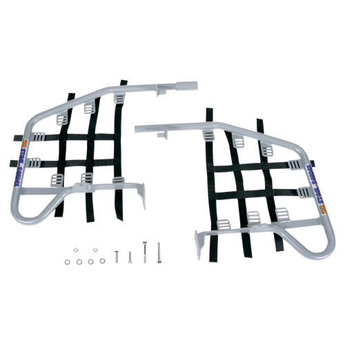 DG Performance - DG Performance Steel Nerf Bars - Silver Bar - Black Web - 54-2450