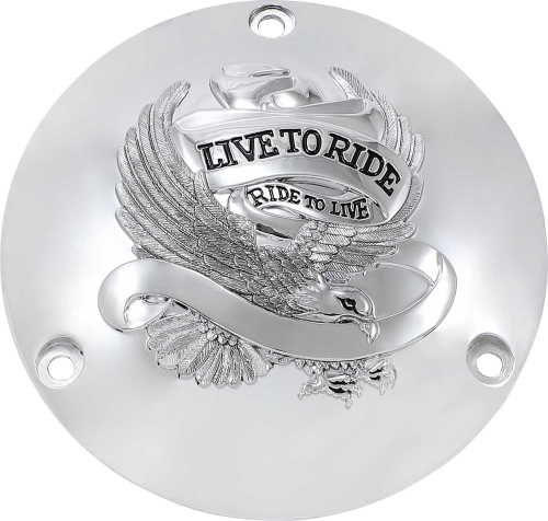 Drag Specialties - Drag Specialties Live to Ride Derby Cover - Chrome - 33-0010CA