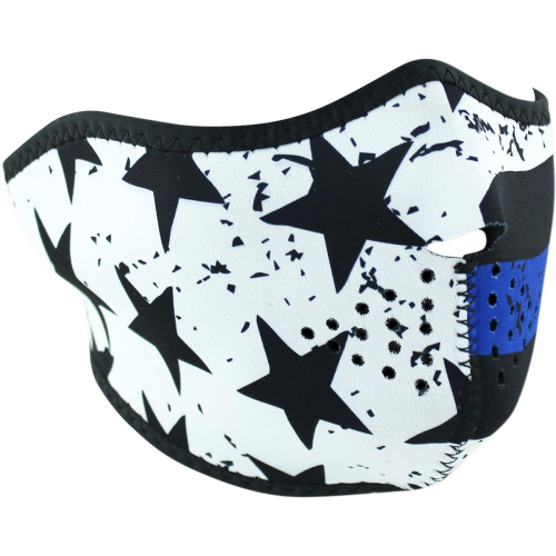 Zan Headgear - Zan Headgear Half Face Mask - WNFM171H - Thin Blue Line - OSFM