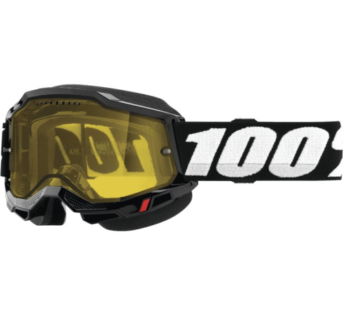 100% - 100% Accuri 2 Snow Goggles - 50021-00001 - Black / Yellow Lens - OSFM