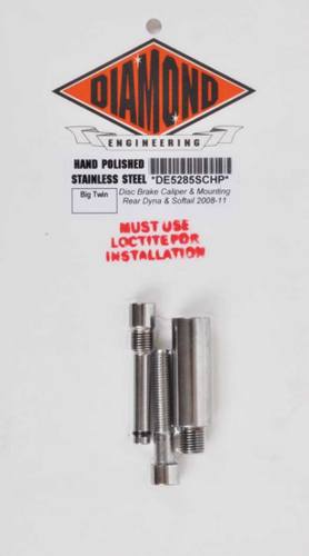 Diamond Engineering - Diamond Engineering Socket Cap Rear Caliper Polished Stainless Mount Kit - DE5285SCHP