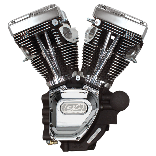 S&S Cycle - S&S Cycle T143 Long Block Engine - Wrinkle Black/Chrome - 310-0548A