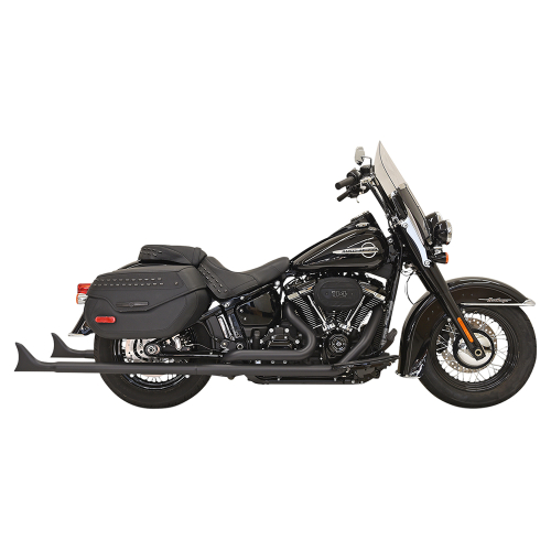 Bassani Manufacturing - Bassani Manufacturing True Duals with 36in. Fishtail Mufflers - with Baffle - Black - 1S96EB36