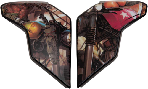 Icon - Icon Side Plate for Airflite Helmet - Pleasuredome3 Brown - 0133-1223
