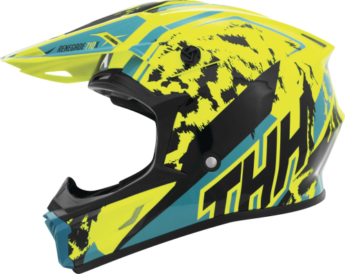 THH Helmets - THH Helmets T710X Renegade Youth Helmet - 646485 - Yellow/Green - Medium