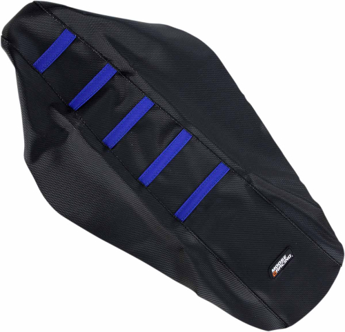 Moose Racing - Moose Racing Ribbed Seat Cover - Black/Blue Ribbed - YZ12502-332RT