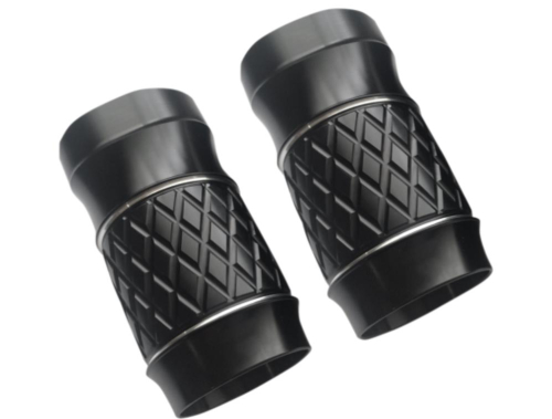 Eddie Trotta Designs - Eddie Trotta Designs Fork Slider Covers - Platinum-Cut Black Anodized - TC-963B