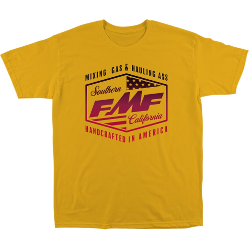 FMF Racing - FMF Racing Industry T-Shirt - FA22118911GLDL - Gold/Red - Large