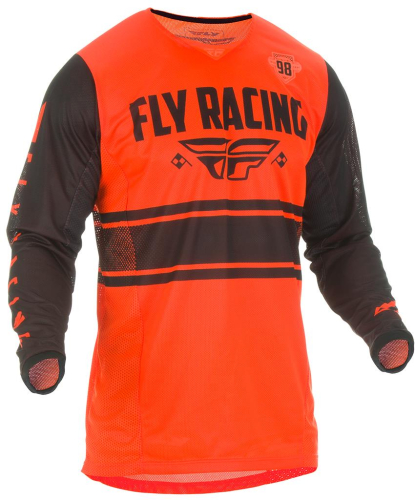 Fly Racing - Fly Racing Kinetic Mesh Era Jersey - 372-3272X - Neon Orange/Black - 2XL