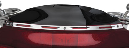 Arlen Ness - Arlen Ness Deep Cut Billet Windshield Trim - Chrome - 03-685