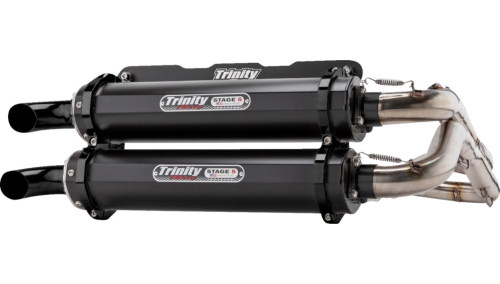 Trinity Racing - Trinity Racing Stage 5 Dual Exhaust System - Black - TR-4166D-C2