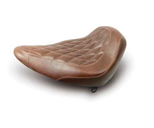 Mustang - Mustang Wide Tripper Solo Seat- Diamond Stitch - Distressed Brown - 76806