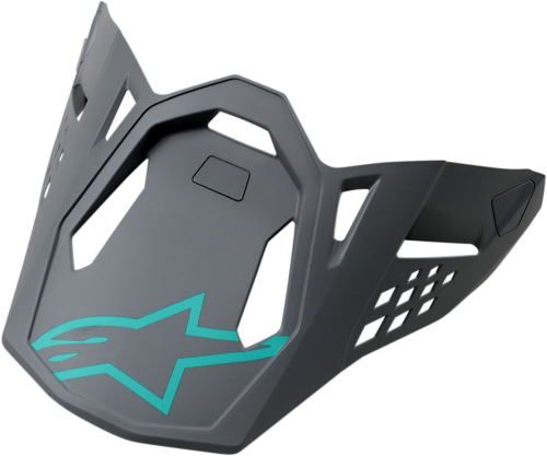 Alpinestars - Alpinestars Visor for S-M8 Supertech Helmets - Radium/Matte Gray/Teal - 8981519-9007