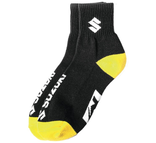 Factory Effex - Factory Effex Suzuki Ankle Socks - 25-84406 - Black/Yellow - OSFM