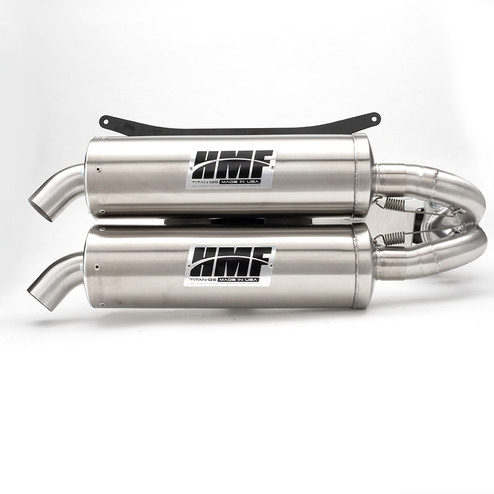 HMF Engineering - HMF Engineering Titan XL Series Dual Full System Turbo-Back - Center Mount - Gun Metal - Blackout - 73575A638795