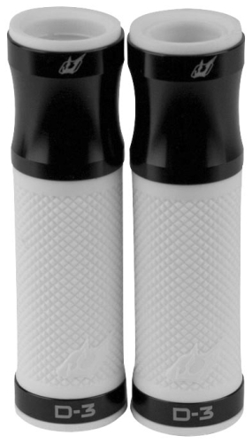 Driven Racing - Driven Racing D3 Grips - Black/White - D3-BK/WHT