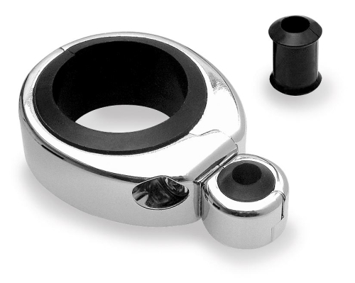 Bikers Choice - Bikers Choice Swivel Head Cable Clamp - 1-1/4in. Single/ 1-1/2in. without Rubber Sleeve - Chrome - 11-0041