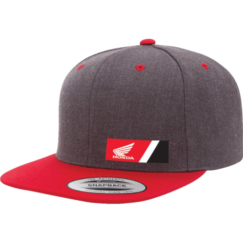 Factory Effex - Factory Effex Honda Wedge Snapback Hat - 27-86300 - Heather Gray/Red - OSFM