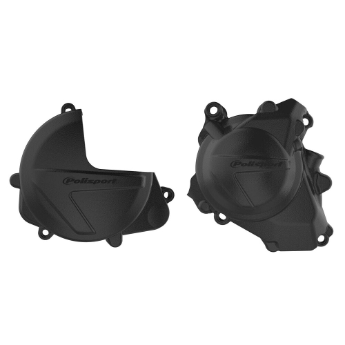 Polisport - Polisport Clutch/Ignition Cover Kit - Black - 90961