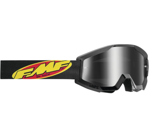 FMF Racing - FMF Racing PowerCore Core Youth Goggles - F-50055-00002 - Black / Silver Mirror Lens - OSFM