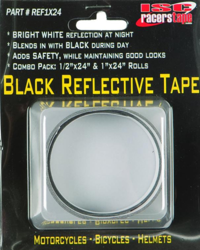 ISC Racers Tape - ISC Racers Tape Black Reflective Tape - REF1X24