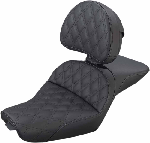Saddlemen - Saddlemen Explorer LS Touring Seat with Backrest - Black - 807-03-030LS