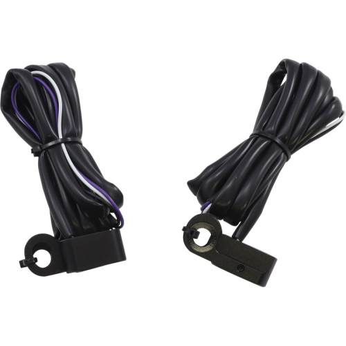 Drag Specialties - Drag Specialties LED Handlebar Marker Lights - Matte Black - Smoke Lens - 2040-2781