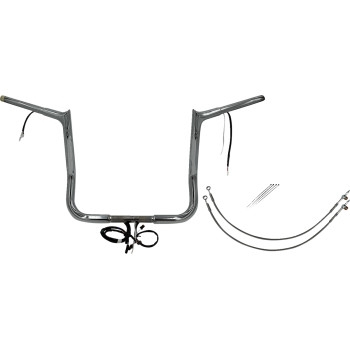 Fat Baggers, Inc. - Fat Baggers, Inc. 1-1/4in. Plug and Play EZ Install Pointed Top Handlebar Kit - Chrome - 902214