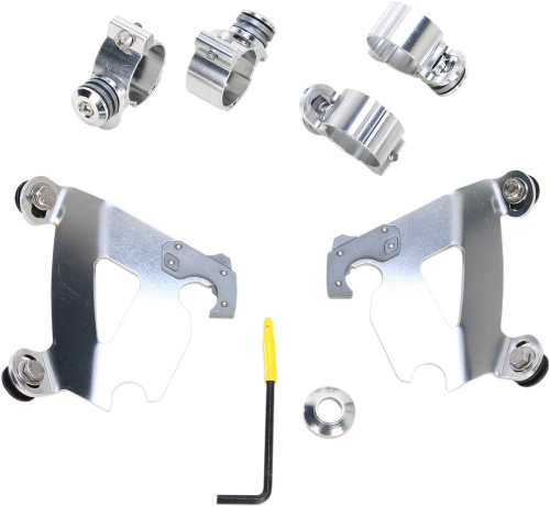 Memphis Shades - Memphis Shades Trigger-Lock Mount Kit for Cafe Fairing - Polished - MEK1995