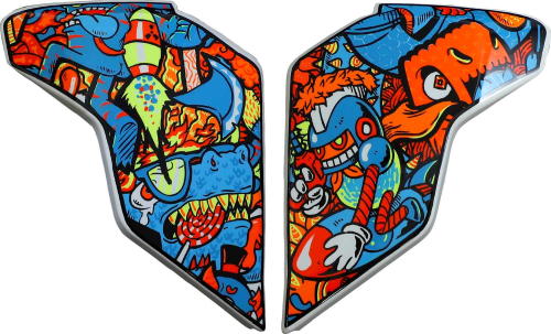 Icon - Icon Side Plates for Airflite Helmets - MIPS Redoodle White - 0133-1379