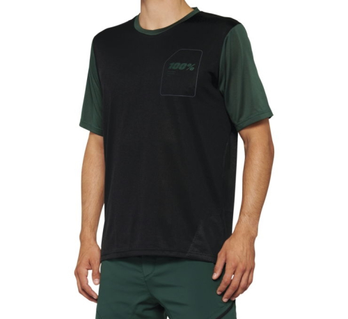 100% - 100% Ridecamp Jersey - 40027-00000 - Black/Green - Small