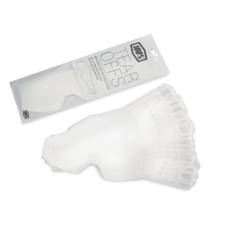 100% - 100% Standard Tear-Offs for Racecraft/Accuri/Strata Goggles - 59011-00001